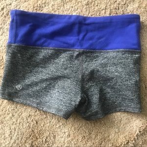 Grey Lululemon Athletic Short Shorts